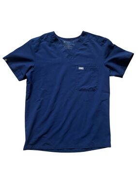 Mens Navy Figs Technical Collection Scrubs Top